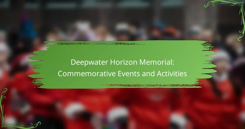 Deepwater Horizon Memorial: Commemorative Events and Activities