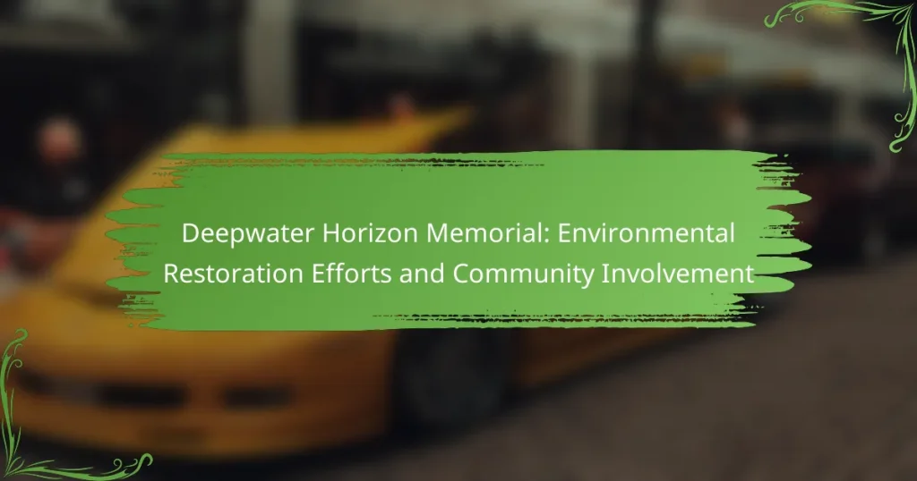 Deepwater Horizon Memorial: Environmental Restoration Efforts and Community Involvement