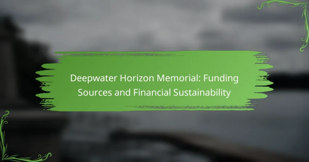 Deepwater Horizon Memorial: Funding Sources and Financial Sustainability
