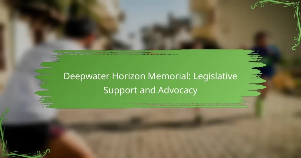 Deepwater Horizon Memorial: Legislative Support and Advocacy