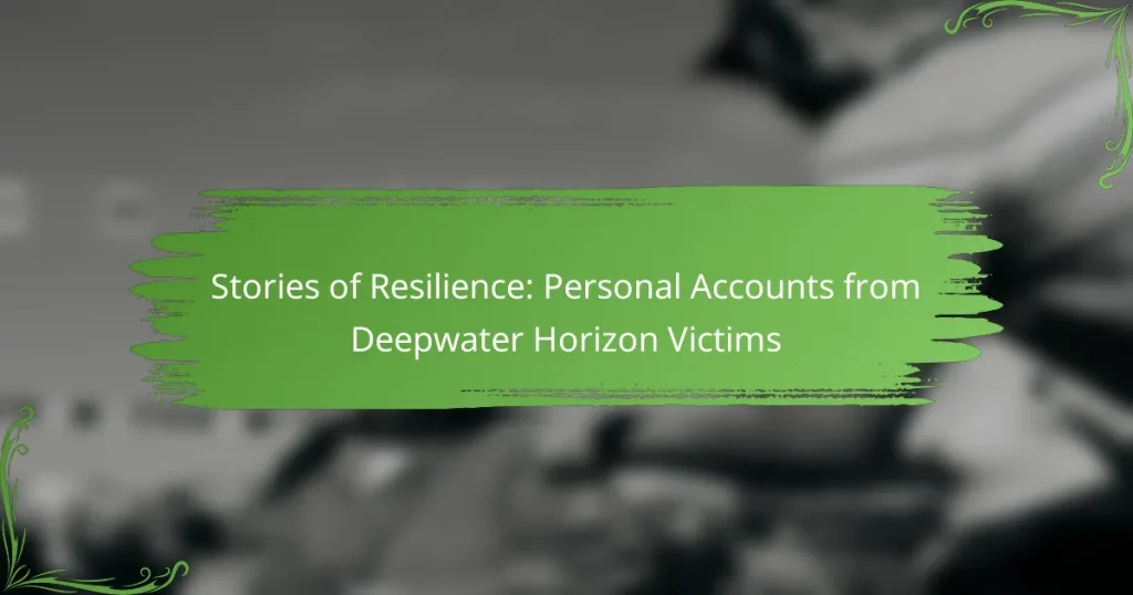 Stories of Resilience: Personal Accounts from Deepwater Horizon Victims