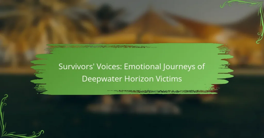 Survivors’ Voices: Emotional Journeys of Deepwater Horizon Victims