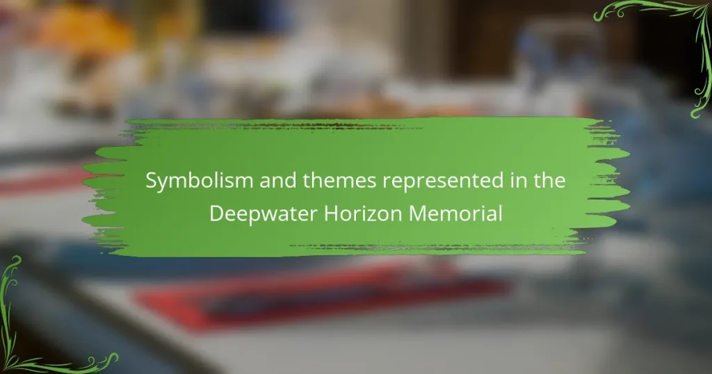 Symbolism and themes represented in the Deepwater Horizon Memorial
