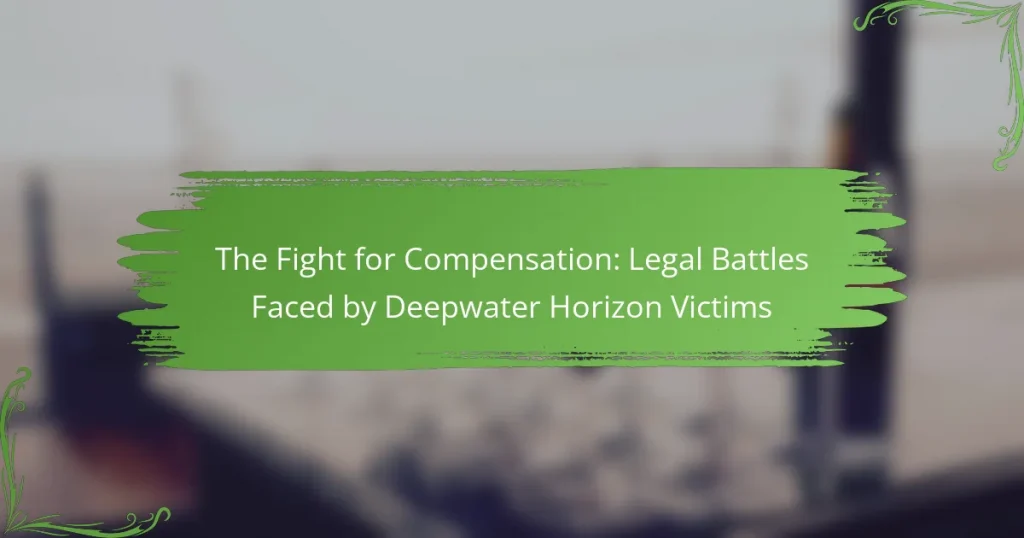 The Fight for Compensation: Legal Battles Faced by Deepwater Horizon Victims
